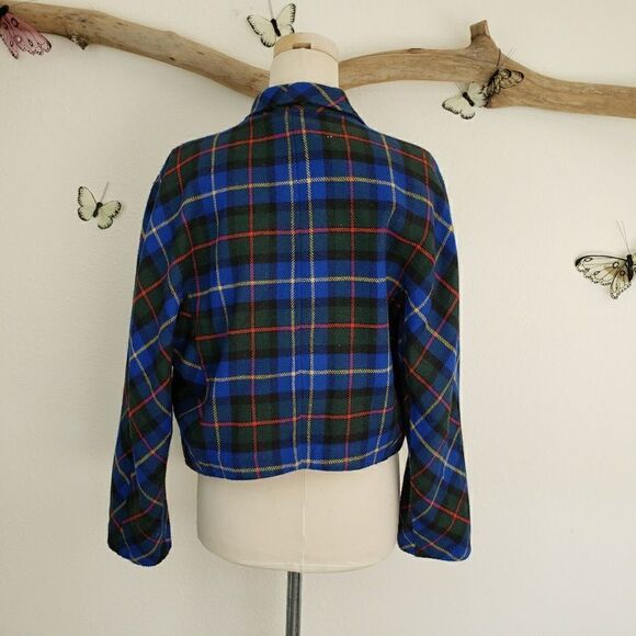Milan Cassini vintage Italian cropped plaid jacket - Picture 8 of 9